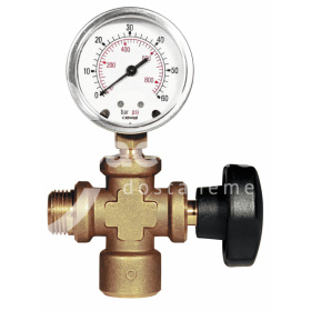 REMS Pripojovací kus s manometrom a uzatvaracím ventilom 115110