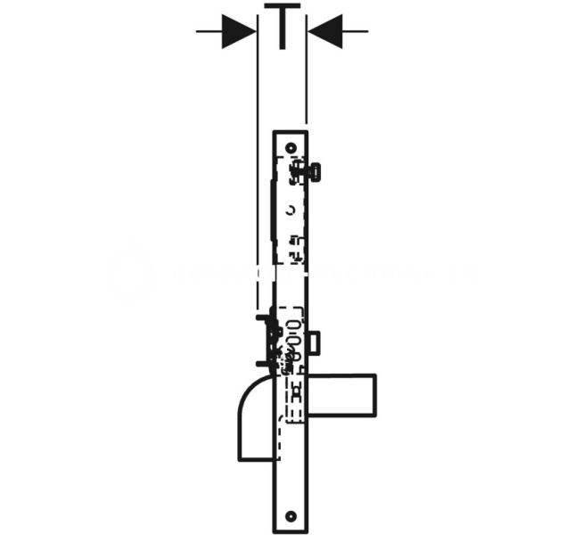 Traverzový prvok Geberit Duofix pre umývadlo, stojančeková armatúra 111.464.00.1