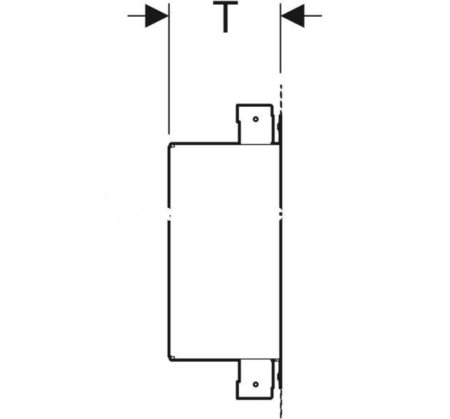 Geberit Duofix pre výklenkový odkladací box s možnosťou obloženia 111.594.00.1