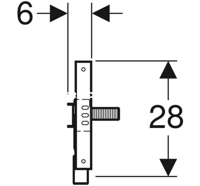 Geberit Duofix pre práčku, nadomietková nástenná armatúra, s podomietkovou zápachovou uzávierkou 111.778.00.1