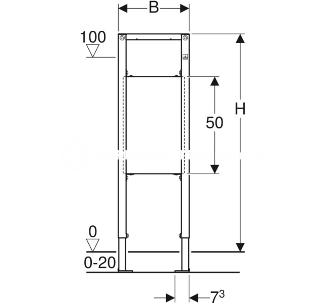 Geberit Duofix pre podpery a držadlá, 112 cm, bezbariérové 111.790.00.1