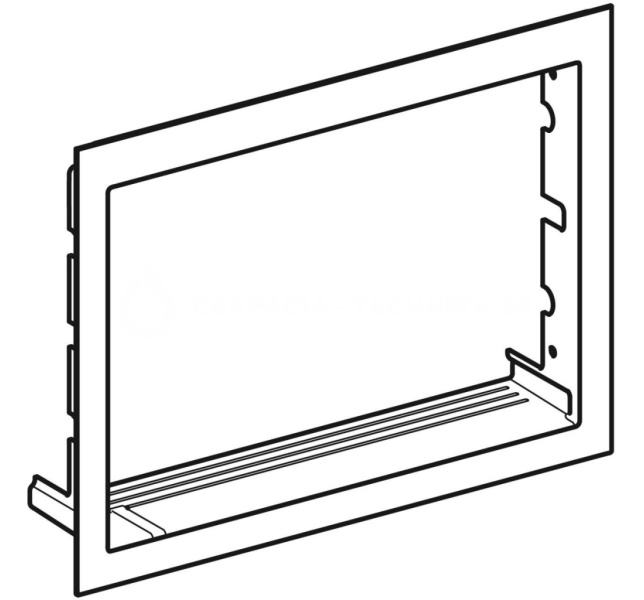 Rám pre konečnú montáž pre umývadlo Geberit ONE, levitujúci dizajn: Brúsená ušľachtilá oceľ 115.425.FW.1