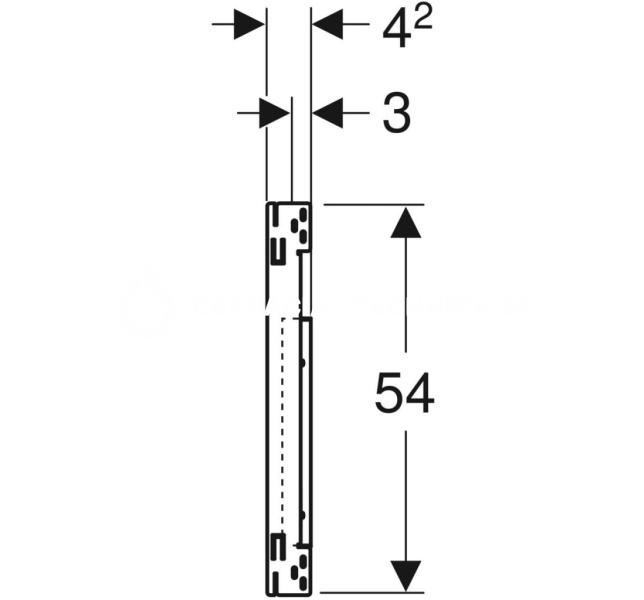 Montážna doska Geberit Duofix pre umývadlo so skrinkou pod umývadlá a centrickou výtokovou armatúrou: Menovitá šírka=60cm 111.951.00.1