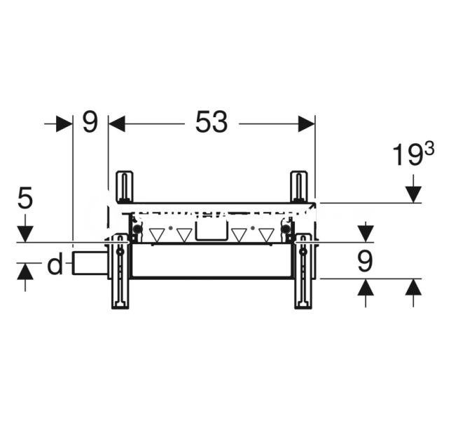 Geberit Kombifix pre sprchu, s odtokom v stene, pre výšku poteru v mieste odtoku 90–200 mm 457.534.00.1