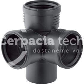 Rohová odbočka Geberit Silent-PP 87,5°: d=90mm, d1=90mm, d2=90mm 390.459.14.1