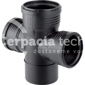 Dvojnásobná odbočka Geberit Silent-PP 87,5°: d=125mm, d1=110mm 390.665.14.1