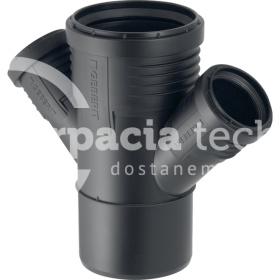 Dvojnásobná odbočka Geberit Silent-PP 45°: d=90mm, d1=50mm, d2=50mm 390.469.14.1