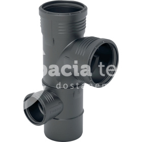 Ľavá kombinovaná oblúková rohová odbočka Geberit Silent-PP 87,5°: d=110mm, d1=90mm, d2=50mm 390.570.14.1