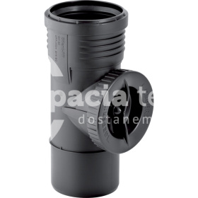 Čistiaca tvarovka Geberit Silent-PP 90° s kruhovým servisným otvorom: d=90mm 390.427.14.1