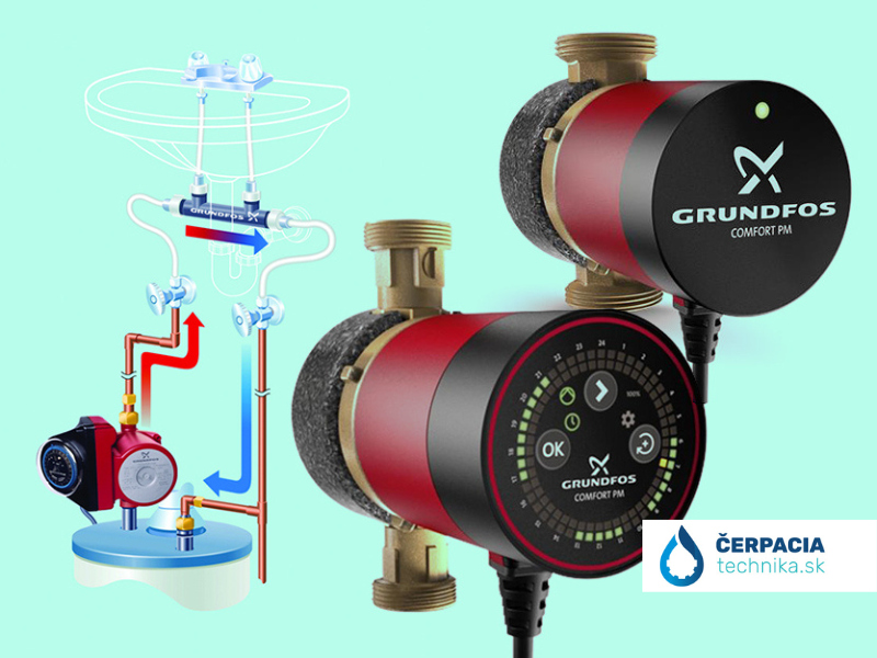 Komfort užívania teplej vody s cirkulačným čerpadlom
